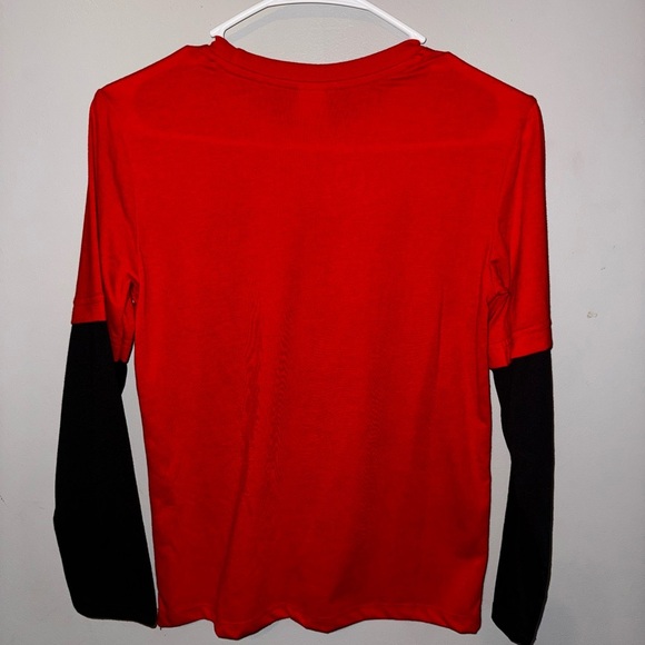 Next Level Apparel Red and Black Graphic Long Sleeve Tee (BRAND NEW) - Picture 2 of 3